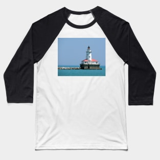 Chicago Breakwater Lighthouse Baseball T-Shirt